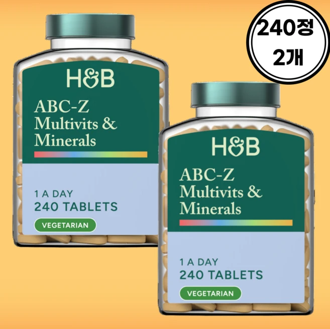 홀랜드앤바렛 ABC 투 Z 종합 비타민 앤 미네랄 240정 2개 - 쿠팡