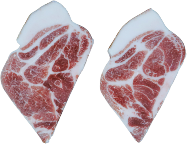 고기소녀 듀록 미박목살 냉동 숯불용 2cm, 2개, 500g