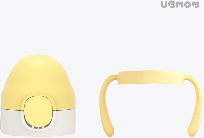 유비맘 시그니처 원터치캡 + 빨대컵 손잡이 SET, 바나나(Yellow)+바나나(Yellow), 1세트