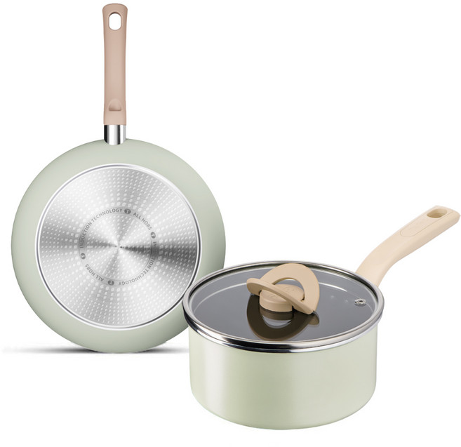 테팔 인덕션 세이지쿡 후라이팬 냄비2종3종세트(택1), 1세트, 03-후라이팬28cm+편수냄비18cm, 민트