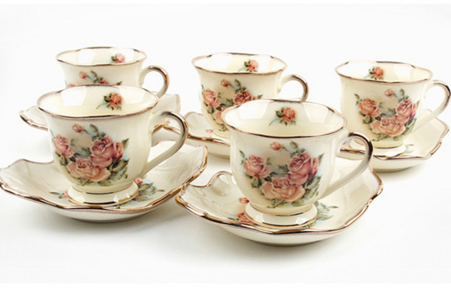 피지에스 퀸로즈 커피잔 5인조 세트, 커피잔10P, 1세트