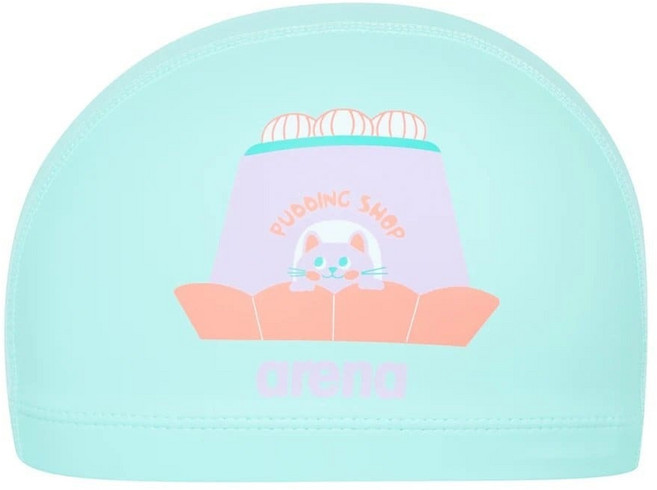 아레나 수영모 vs 푸딩 아동 코팅수모 A5AC1AQ51 MNT 수모 수영모자, 1개, 민트