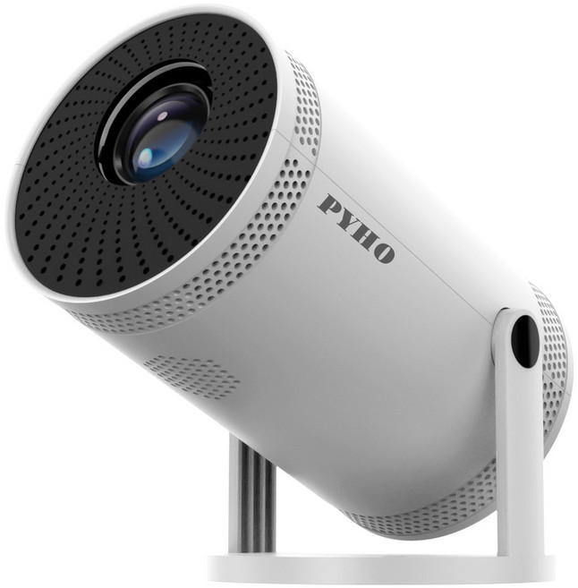PYHO 스마트미니빔 빔프로젝터 휴대용 가정용 홈시네마 자동 초점 4K 고화질 HD 180도 회전, HY300