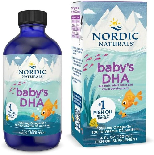 노르딕내츄럴스 베이비DHA 1050mg 비타민D3 300IU 120ml, 1개 - 쿠팡