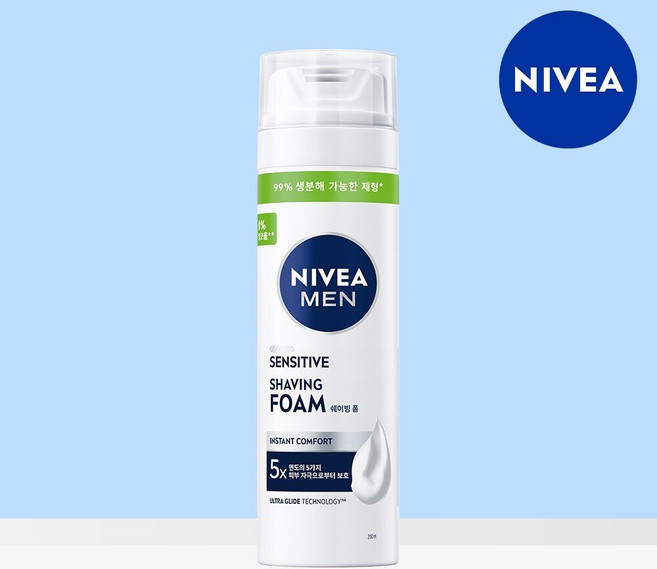 니베아 맨 센서티브 쉐이빙 폼 200ml 1개