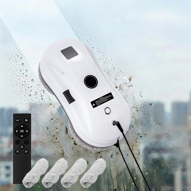 Klym초강흡입력 유리창창문 로봇 청소기 자동 분수 제5세대 창문 세척 로봇 청소기 +리필걸레세트