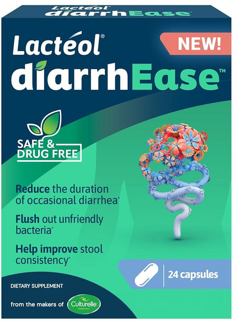 락테올 배변 완화 안전한 무약물 임상적으로 테스트된 생물학적 균주로 간헐적인 소화 장애 묽은변 진정 기간을 단축하는 도움이 됩니다 10 24 Count