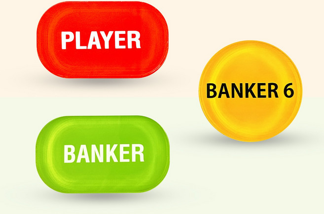 바카라 마커 3종 or 택1 플레이어 뱅커 뱅커6 아크릴 카지노 용품, 1개