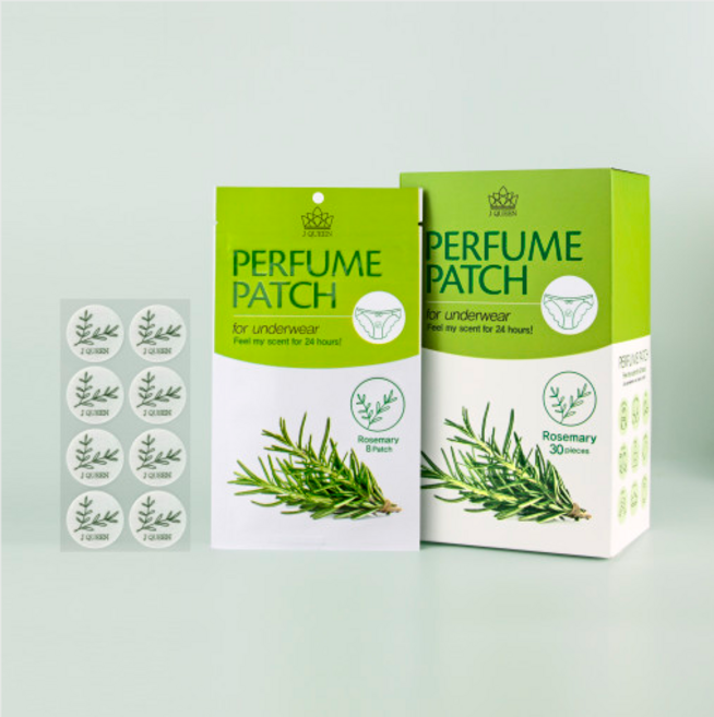 [제이퀸] 언더웨어 향수 패치 파우치 1개(8패치) 이너퍼퓸 Y존 케어, 로즈마리, 1개