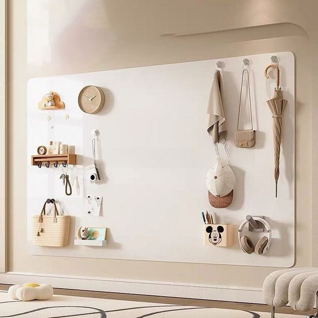 [SMTONE] 접착식 자석 벽지 마그네틱 자석 시트지 주방 거실 인테리어 부착 60x90cm 자석보드판 DIY 재단 가능, 자석벽지