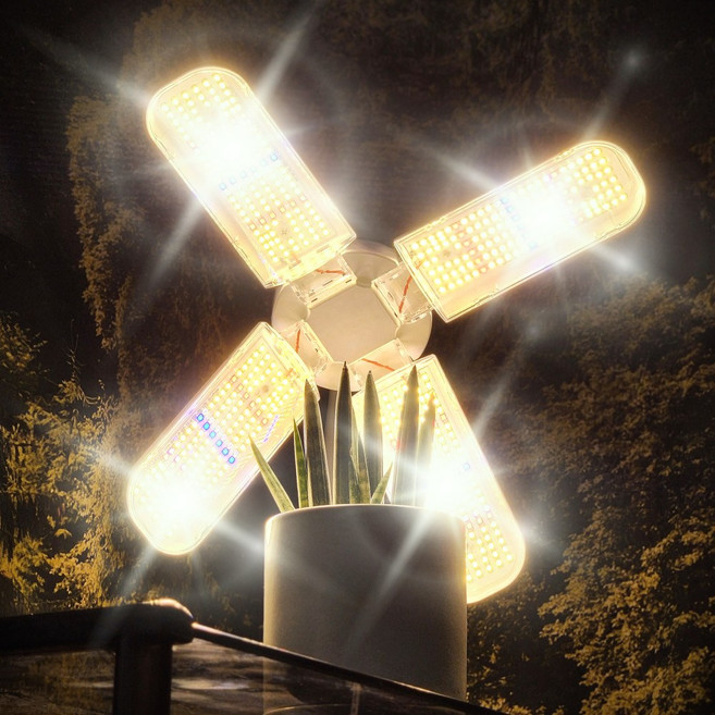 식물전파사 폴드 식물등 LED 식물조명 성장 생장 40W, 폴드등+집게스탠드, 1개, 전구색