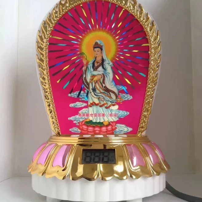 대형 관음 깜박이는 플레이어 | 내장 128곡 뮤직 박스 단일 루프 기능을 갖춘 플러그인, 01 Guanyin