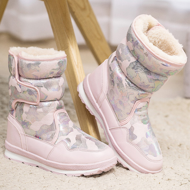 방한 스노우 부츠 기모 안감 방수 미끄럼방지 겨울 아동용 패딩 신발