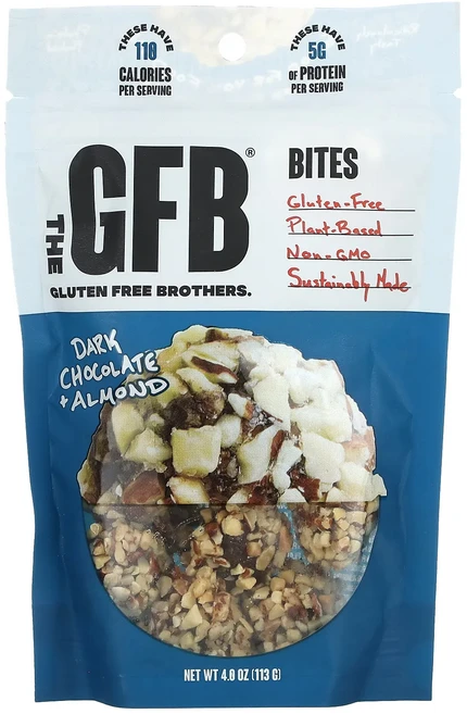 지금 곧 품절됩니다 The GFB Gluten Free Bites Dark Chocolate + Almond 4 oz (113 g) 서둘러주시면 감사하겠습니다, TheGFBGlutenFreeBitesDarkChoco - 쿠팡