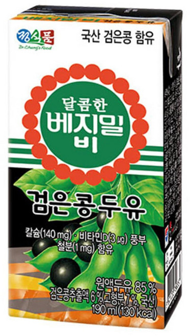 달콤한 베지밀B 검은콩 두유, 64개, 190ml