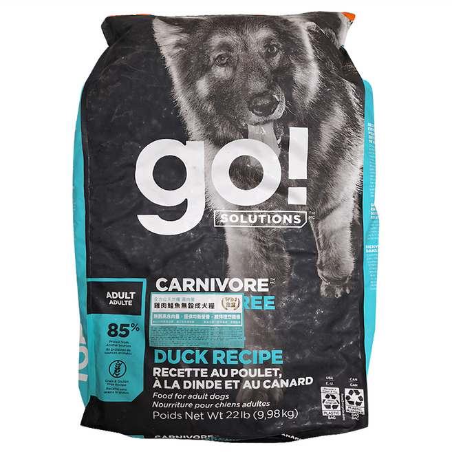 go SOLUTIONS 無穀狗飼料 成犬配方, 22lb, 1袋, 雞肉 + 鮭魚
