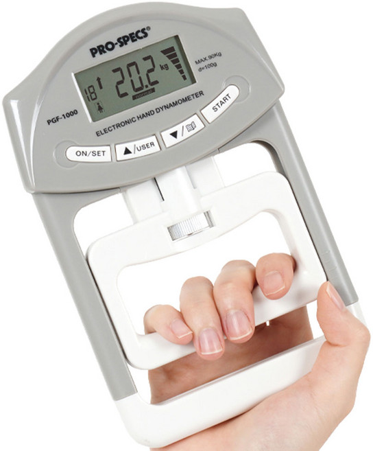프로-스펙스 전자식 디지털 악력계, 그레이, 1개