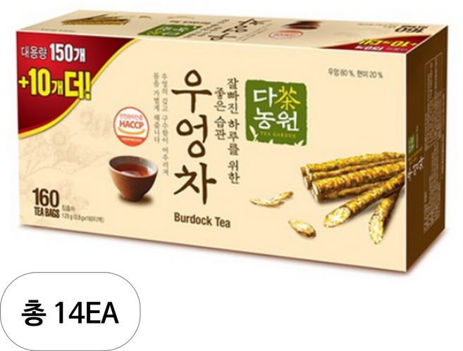 다농원 우엉차, 800mg, 160개입, 14개