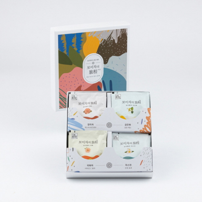 [한차애]보이화차 4종 산차 티백 세트(국화 금은화 장미 쟈스민), 1개, 단품