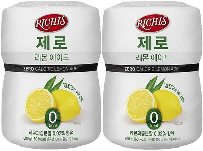 리치스 제로 레몬 에이드분말, 600g, 1개입, 2개