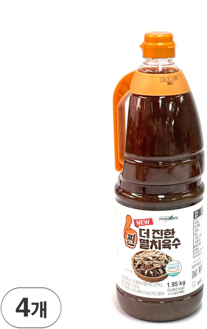청우 더진한 찐 멸치육수진국, 1.95kg, 4개