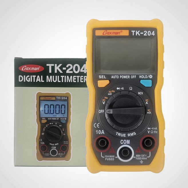 태광 디지털 멀티 테스터 TK-204 소형 디지털 멀티미터 테스터기 전기테스터기 전압테스터기, 1개