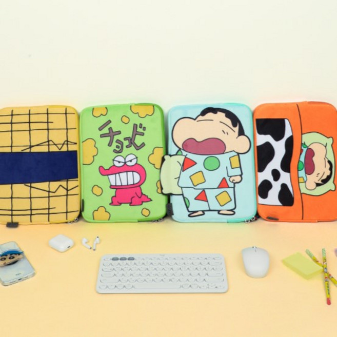 짱구는 못말려 소프트보아 캐릭터 아이패드 파우치 노트북 11인치 13인치 15인치 태블릿 4종, 초코비공룡, 1개