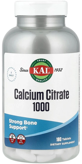 KAL 구연산칼슘 1000 333 mg 180정, 1개 - 쿠팡