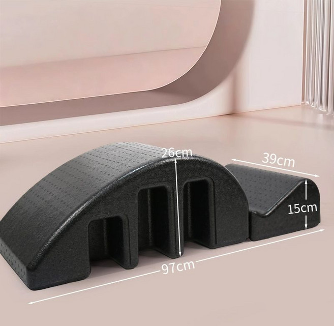 척추 스파인코렉터 집에서하는 스트레칭기구 아크바렐, 1개, 고밀도 성인용-블랙 300KG