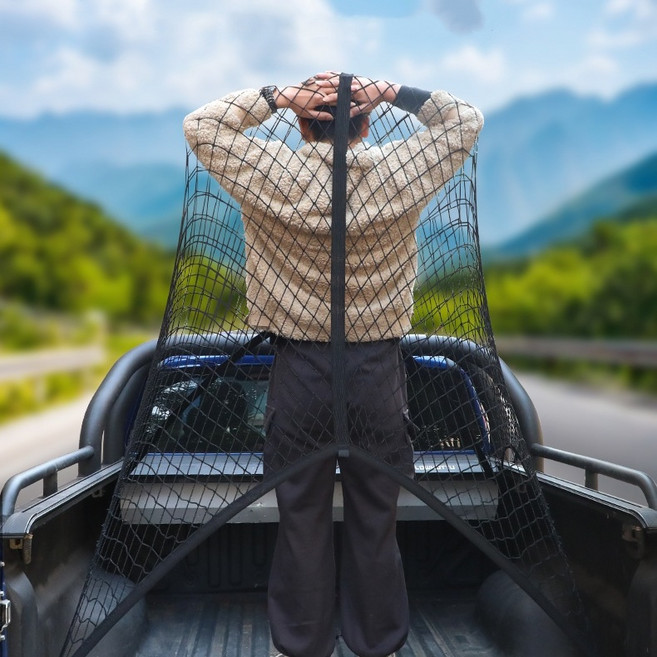 픽업트럭 적재함 차량용 그물 망 트렁크네트 정리함 카고네트, 1개