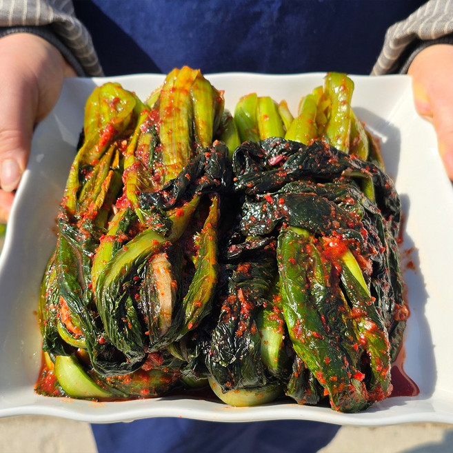 양주농부이범석 국산 겨자채 김치 포기 김장김치 주문, 1박스, 2kg