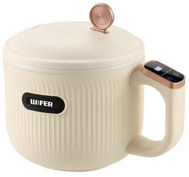 멀티쿠커 방수형 세라믹 1인용 전기냄비 멀티포트 멀티쿠커 전기찜기 전기쿠커 라면포트, 냄비 베이지