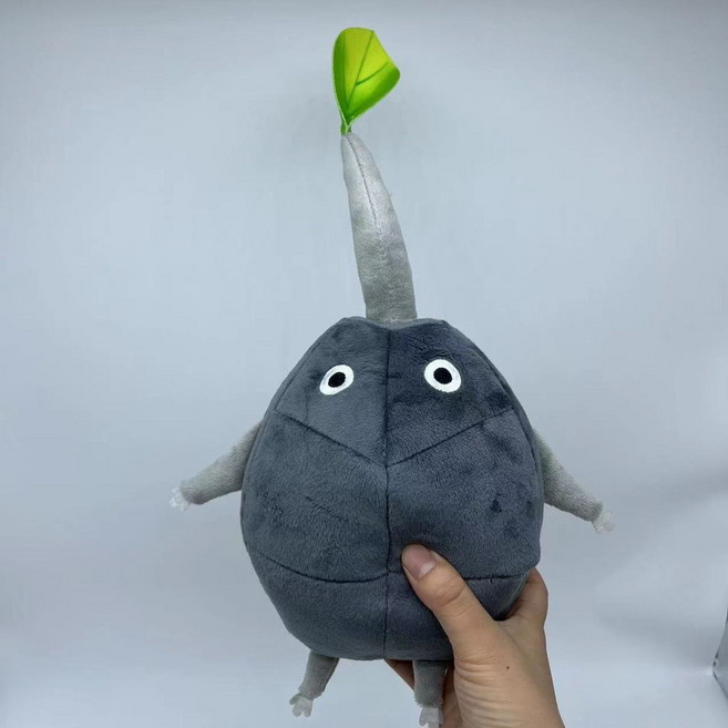 皮克敏 可愛毛絨玩偶, 1個, 皮克敏灰色帶葉