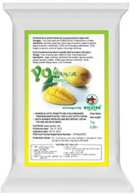 젤스타 요비앙카 망고 요거트 파우더 1kg 1박스 12개, 단품, 1개입