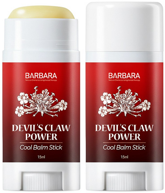 바르바라 악마의발톱 파워 리커버리 쿨밤 스틱, 2개, 15ml