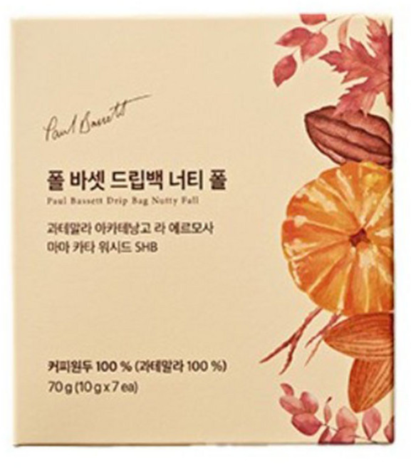 폴바셋 마마카타 과테말라 워시드 드립백, 1개, 10g, 7개입