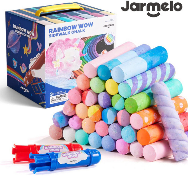 [리틀호안미로]도로위레인보우점보분필36색, 36색, 1개