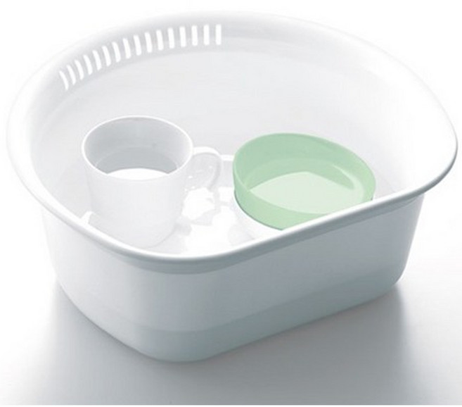 일본 아스벨 D형 은나노 설거지통 대야 설거지볼 Asvel, 1개, 화이트