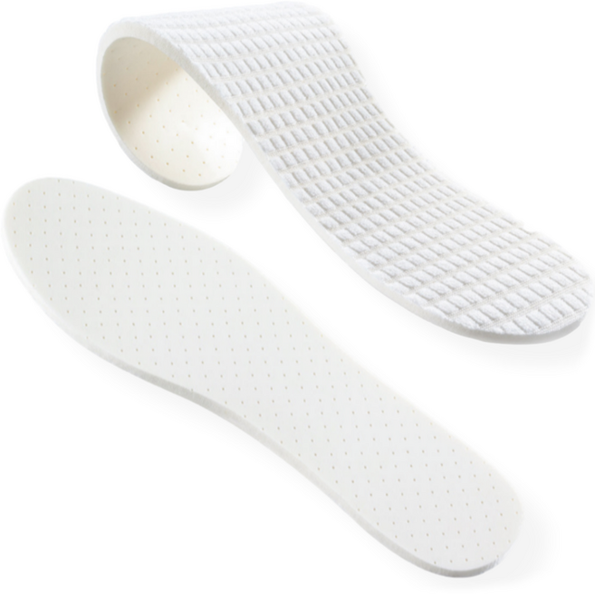 JUSTPICK 라텍스 얇은 깔창 양발착용 세트 화이트, 2세트