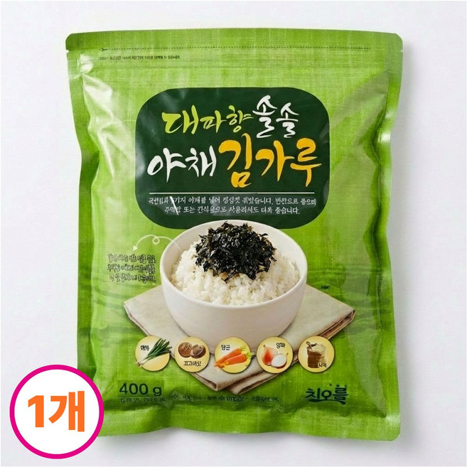 차오름 김가루/ 야채분말첨가/ 고소한김맛 과 건강한 감칠맛, 400g, 1개
