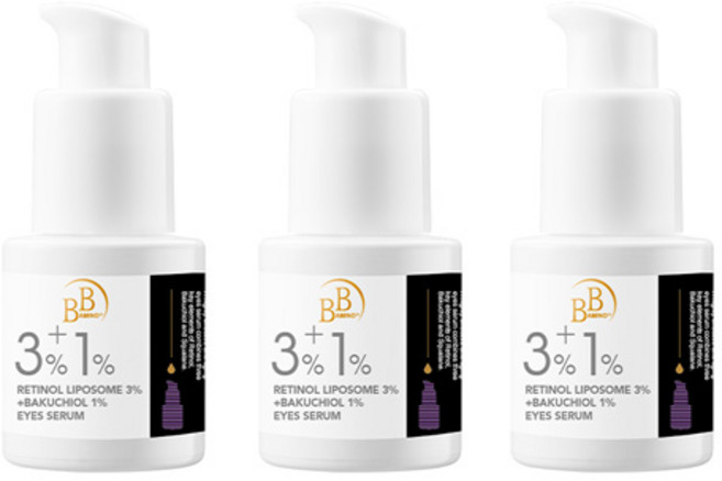BB Amino+ 3%A醇微脂囊+1%補骨脂酚撫紋眼部精華 撫紋亮眼 眼周初老, 3件, 15ml