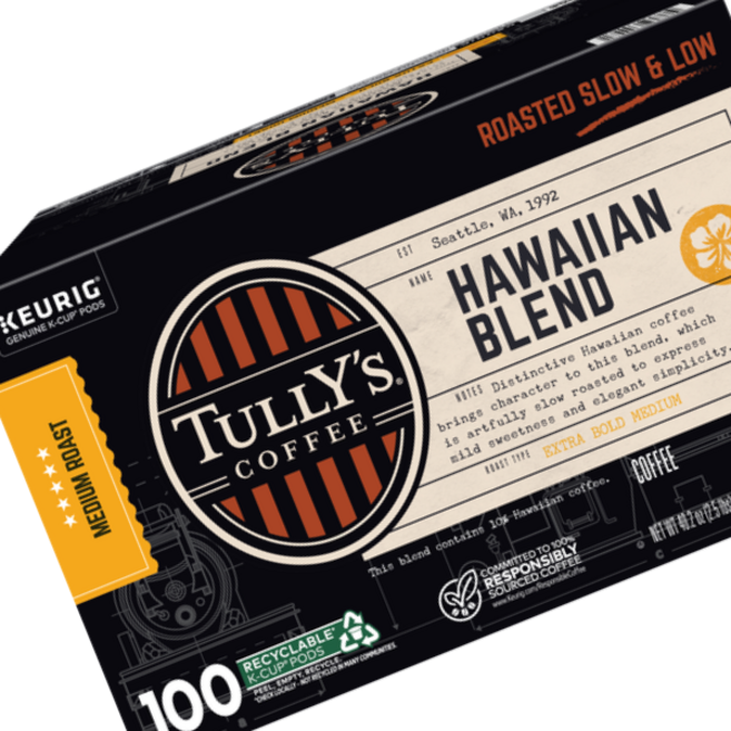 툴리 커피 하와이안 블랜드 큐리그 k 컵 포드, 100개, 100개입, 11.4g