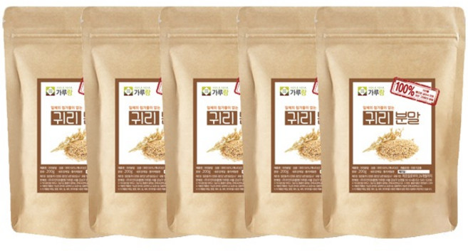 가루랑 % 귀리 분말(생) 선식, 5개, 200g