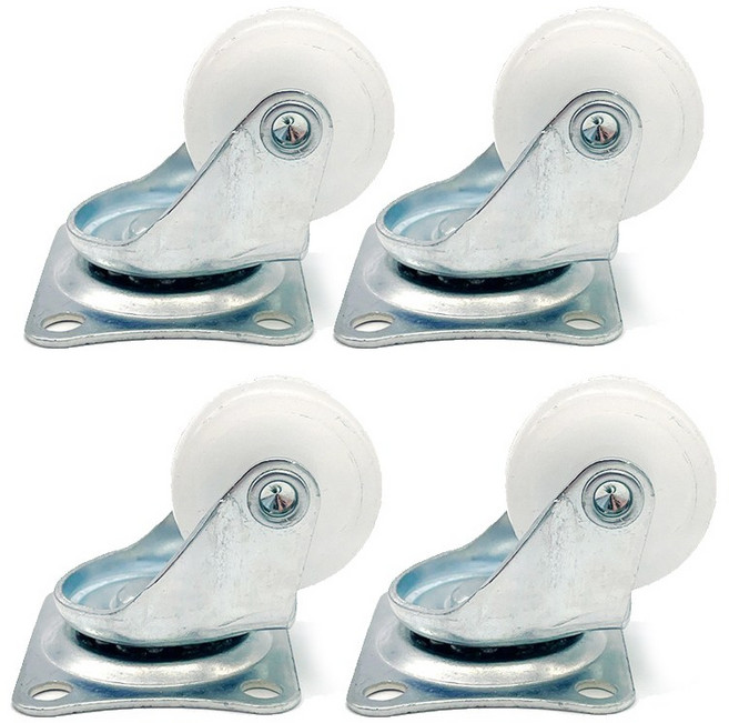 아이베란다 미니캐스터 회전바퀴 휠 25mm 규격, 4개, 4개, 실버