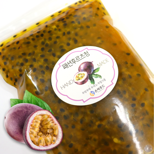 패션후르츠청 수제 백향과청 과일청 대용량 카페용, 1개, 1개입, 1L