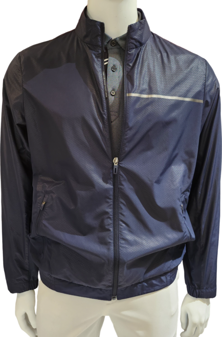 팬텀골프 (팬텀뉴코아) 24SS 가볍고 구김없는 기능성 남성 잔패턴 바람막이 점퍼 211D1jp001