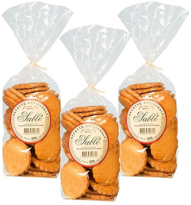 랑클루아트르 비스킷 팩토리 퓨어 버터 쇼트브레드 비스킷 Lencloître Biscuit Factory Pure Butter Shortbread Biscuits 300g, 3개