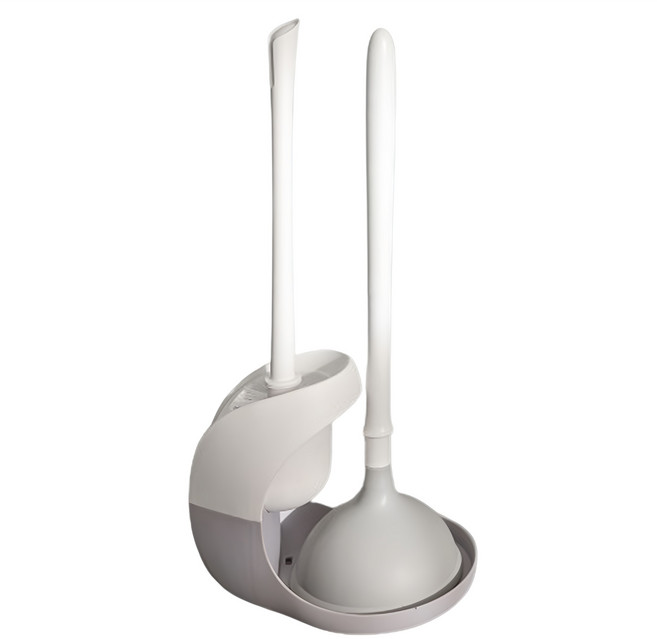 리빙공감 깔끔 변기솔 압축 뚫어뻥 2종 세트 업그레이드 버전, 혼합색상