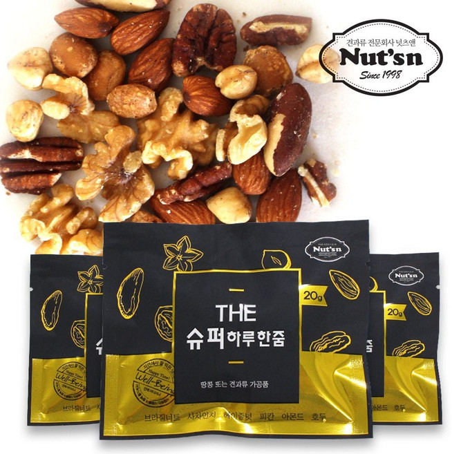 프리미엄 견과 믹스 30봉 jjc+85537QU, 20g