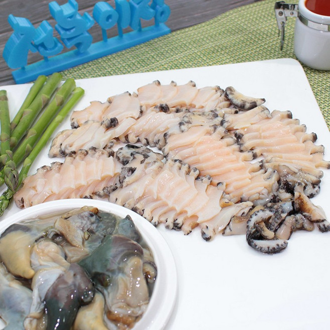 생산자직송 완도 활 전복 회 손질 전복 슬라이스 150g (원물13미4마리300g)+초장, 1개, 전복회 150g(원물12미4마리300g)+초장